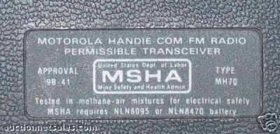 2 motorola handie-com fm radio permissible transceiver