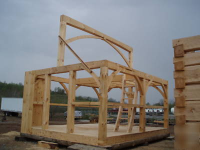 Cabin timber frame shell - handcrafted cabin