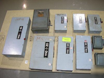 (10) 240V 3PH gen. duty fused disconnects 30-200AMP