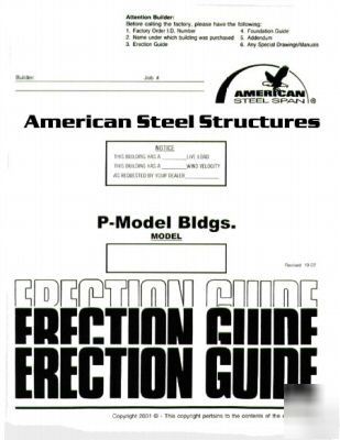 American steel buildings engineered plans & manuals p